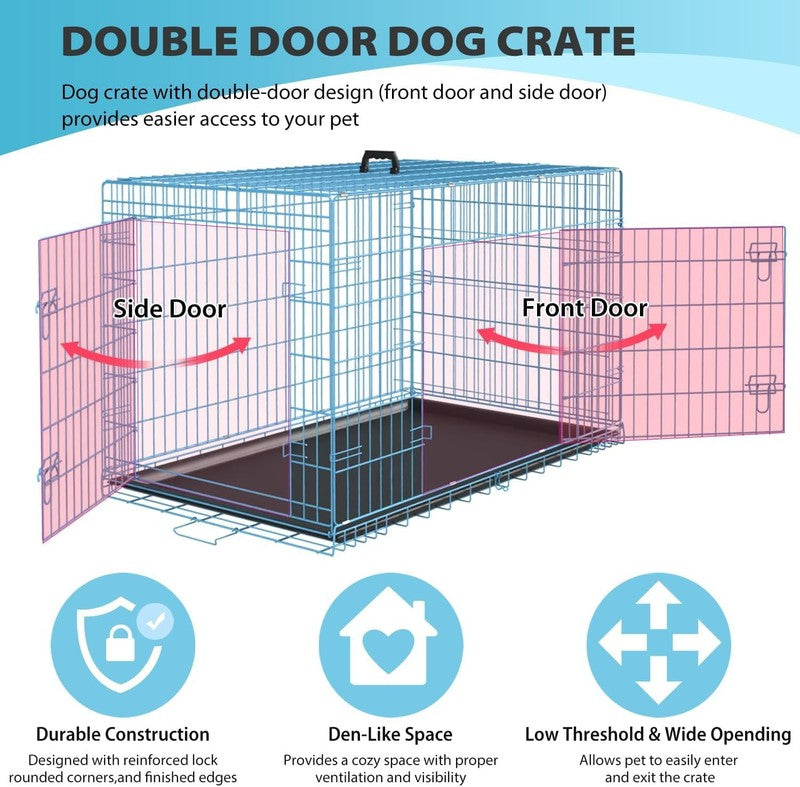 Large 36" Pet Cage with Plastic Tray and Handle2
