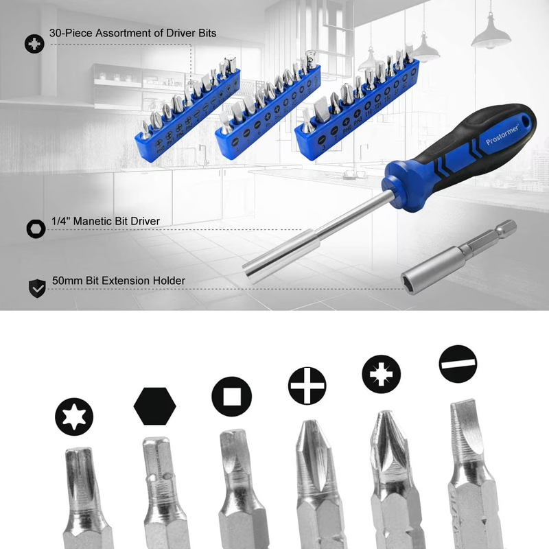 159Pc Home Repair Tool Set Household Hand Tool Kit w/ Storage Case Garage DIY7
