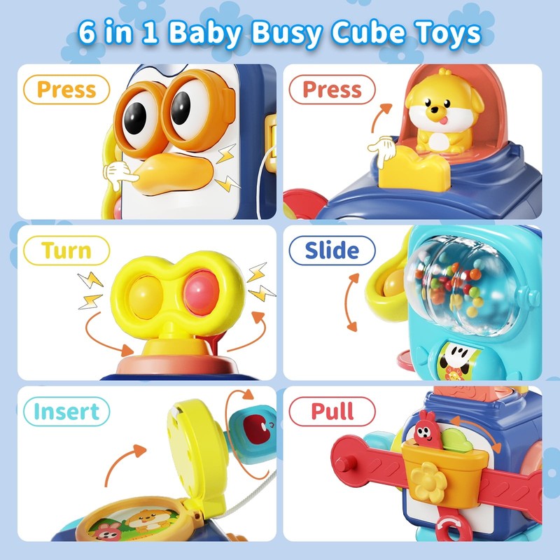 Juguetes Para Bebés 4 En 1 6-12 Meses Niños Niñas, Juguetes Montessori Para Bebé10
