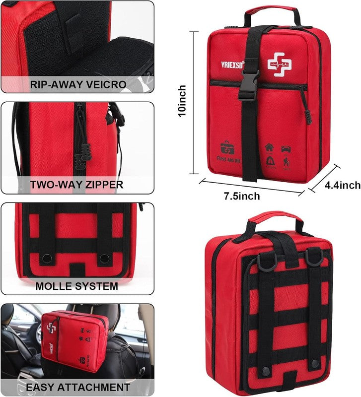 400 Piece Large First Aid Kit Premium Emergency Kits for Home, Office, Car, Outd3