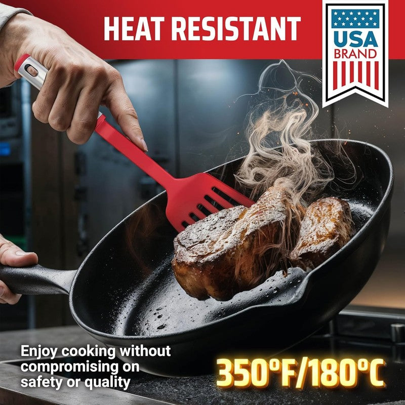 10-Piece Non-Stick Nylon & Stainless Steel Kitchen Utensils Set2