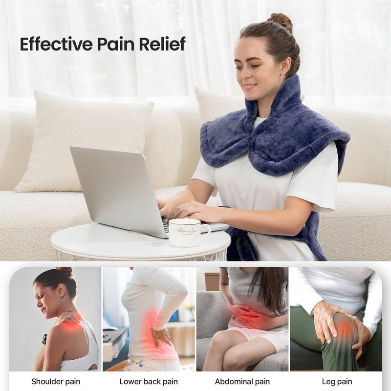 "24X37" Shoulder Heating Pad for Back Pain Relief, Electric Large Heating Pad fo8
