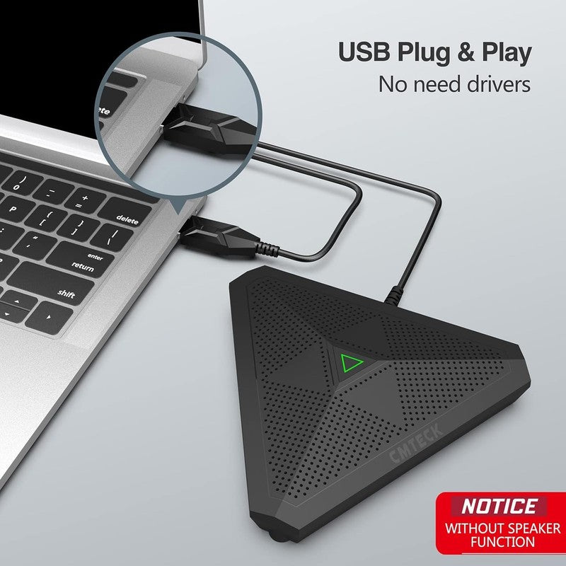 Conference USB Microphone w/ Mute, Omnidirectional Condenser Mic for PC6