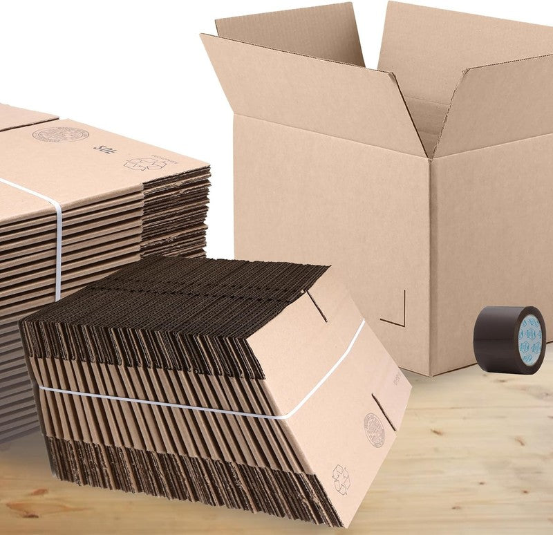 Durable 9x6x4 Brown Corrugated Shipping Boxes   25 Pack   Eco Friendly USA Made2