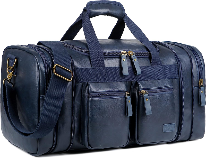 Vegan Leather Travel Duffel Bag Weekender Carry On Overnight Sports Bag HB 219