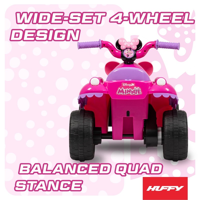 6V Disney Minnie Mouse Ride-On Quad for Toddlers Ages 1.5-3 Pink4