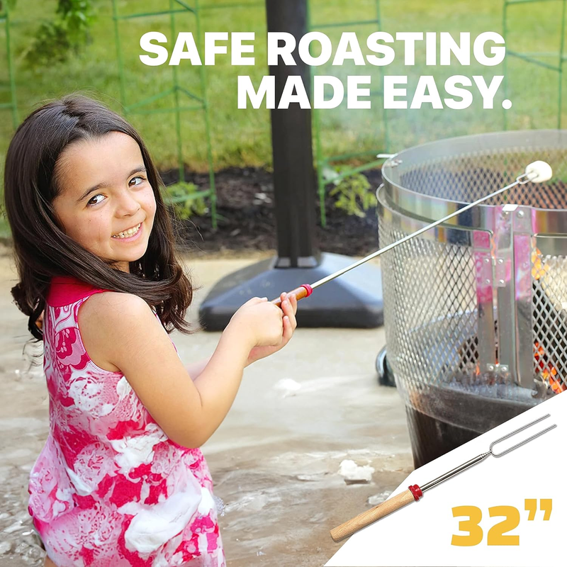 Smores Sticks 32” 5 Pack Marshmallow Roasting Skewers Campfire Tools2