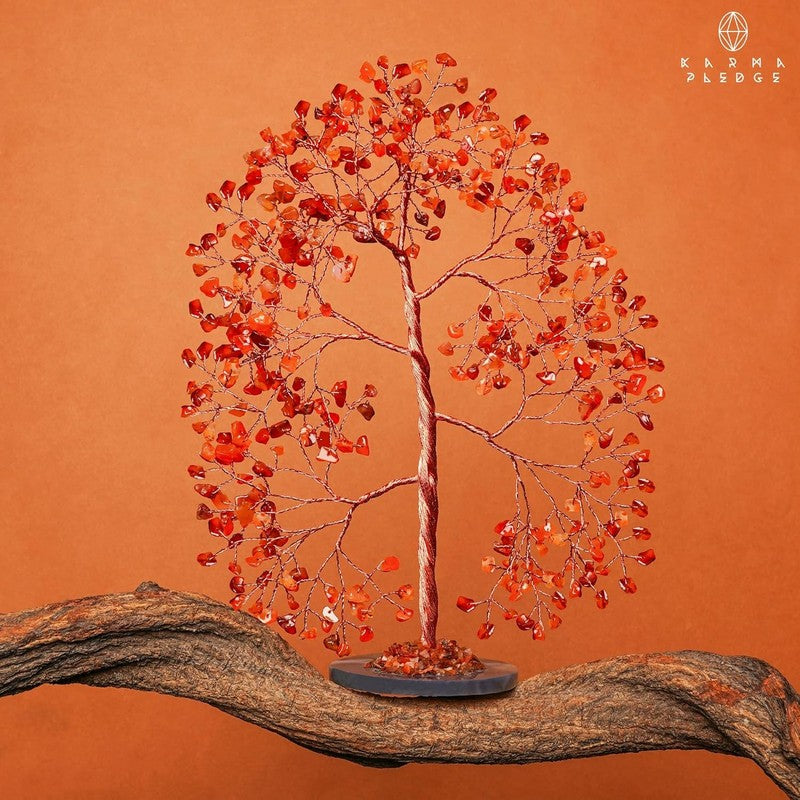 Carnelian Chakra Crystal Tree Feng Shui Decor Positive Energy Good Luck Gift7