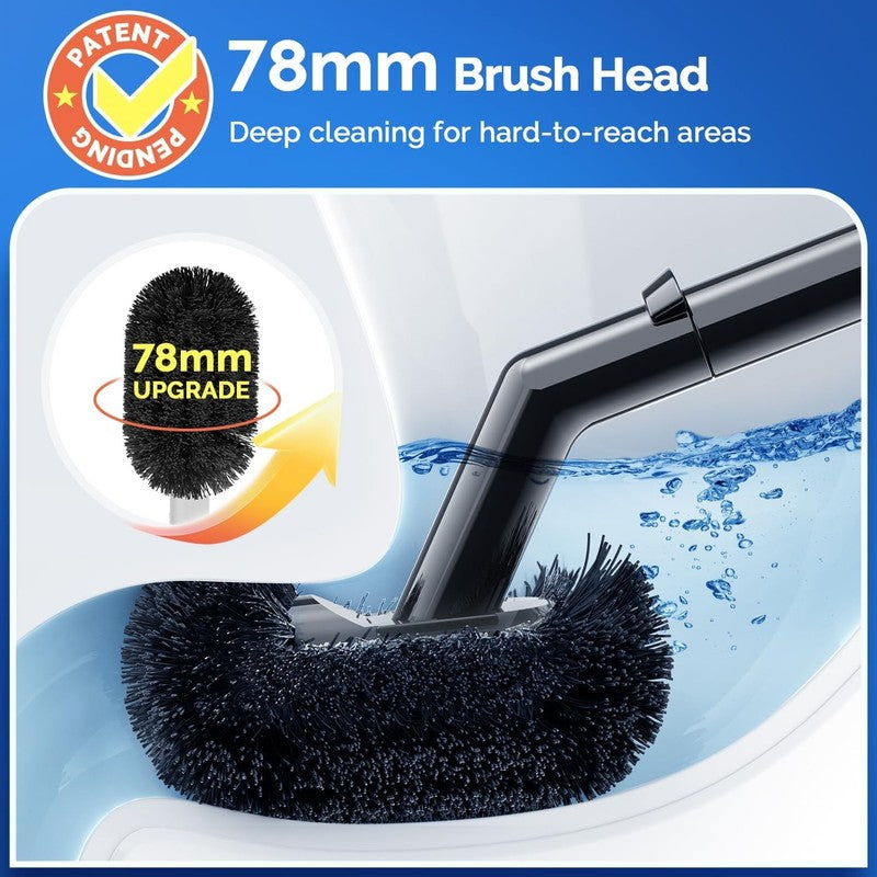 Toilet Plunger & Bowl Brush Combo Heavy Duty Rubber Deep Clean Black1