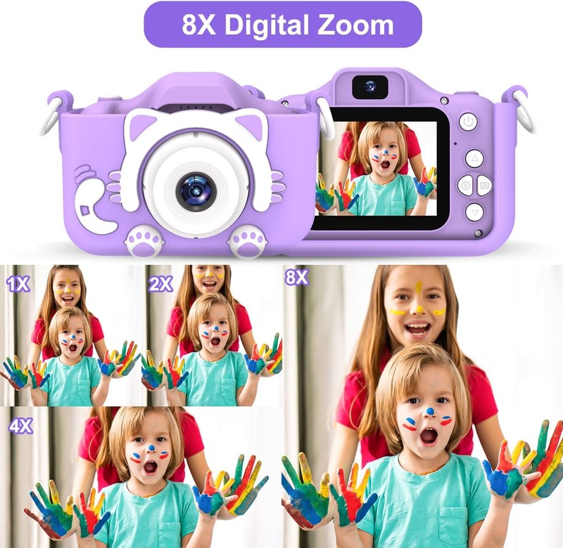 Kids Selfie Digital Camera Toy w/ 32GB SD Card HD Video Ages 3 96