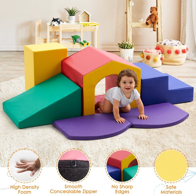 6PCS Soft Climbing Toys for Toddlers – Foam Climb & Crawl Play Set8