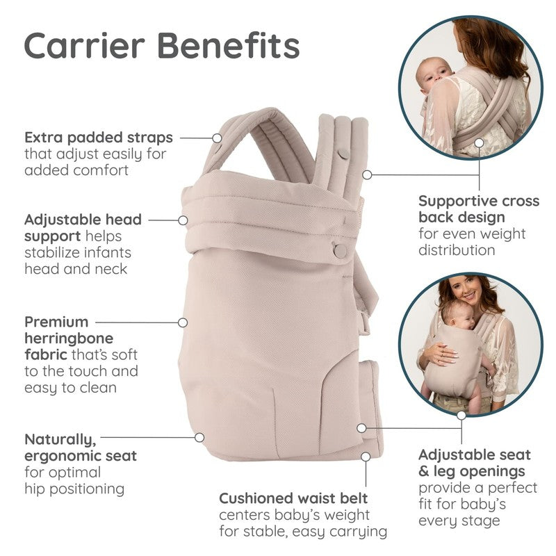 Honey Blossom Baby Carrier, Ergonomic Carrier, Adjustable Seat, Hands-Free Comfo6
