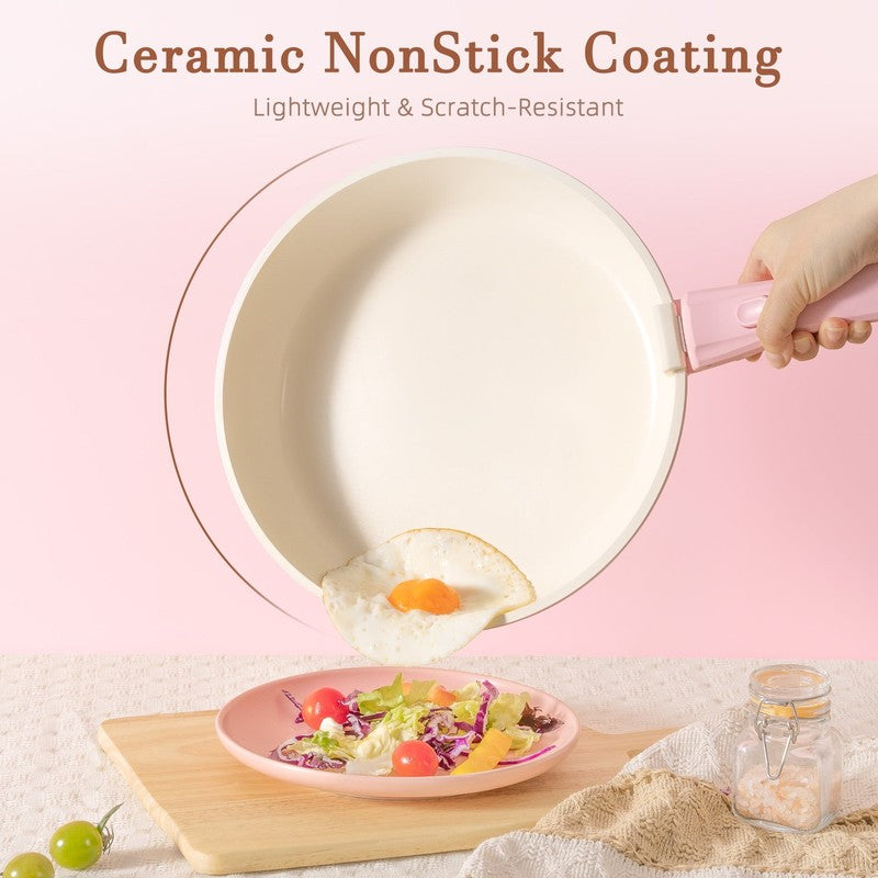20-Piece Ceramic Pots and Pans Set, Nonstick Cookware Set with Detachable Handle4