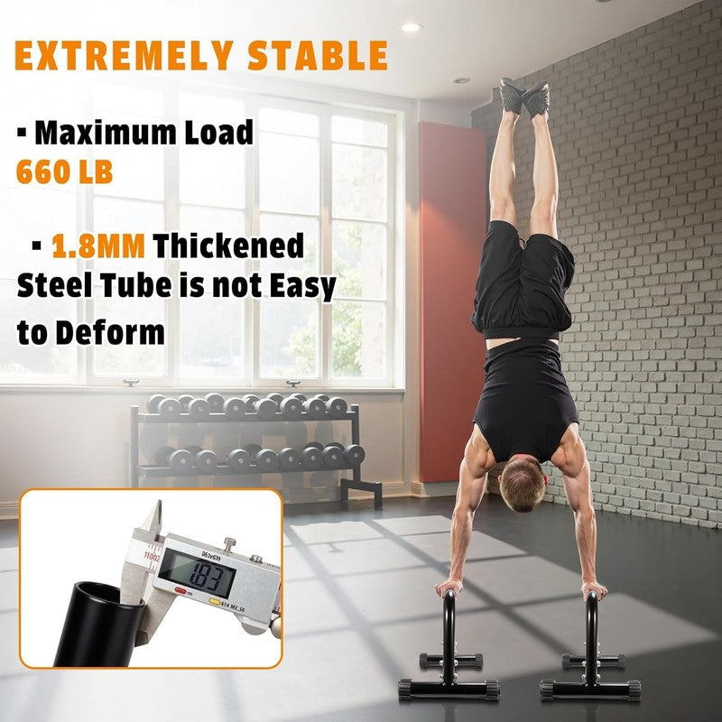 Parallettes Bars Steel Push Up Dip Stands for Handstands Calisthenics Workouts1