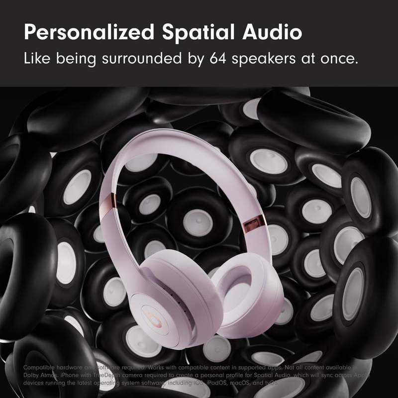Solo 4 Wireless On-Ear Bluetooth Headphones 50Hr Battery Cloud Pink Android Comp3