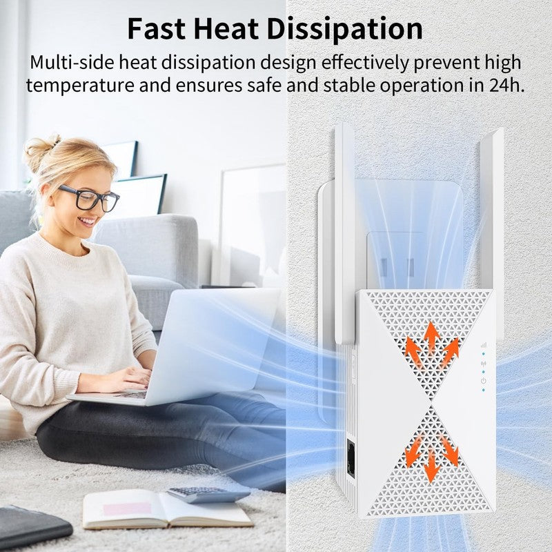 2025 Fastest Wifi Extender - 9999 Sq. Ft Coverage, Easy Setup, 60+ Devices4