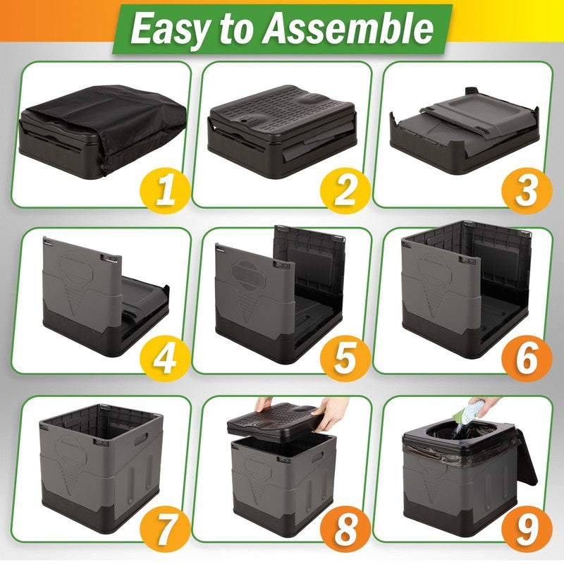 Outdoors Portable Toilet for Adults, 330Lb Capacity Camping Toilet3