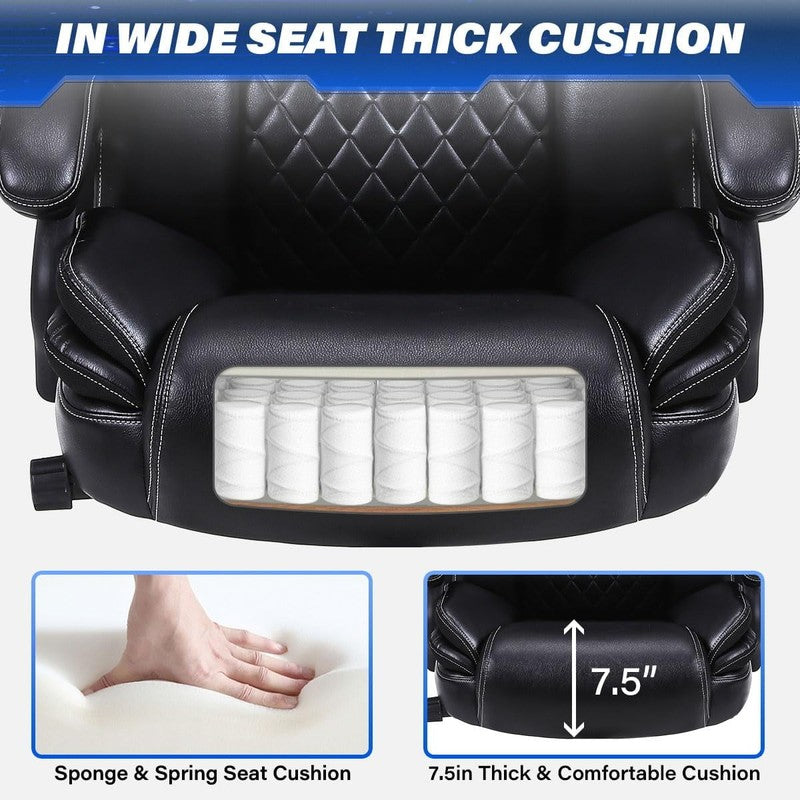 Leather Office Chair, Big and Tall 500Lbs Ergonomic Desk Chairs with Back Suppor2