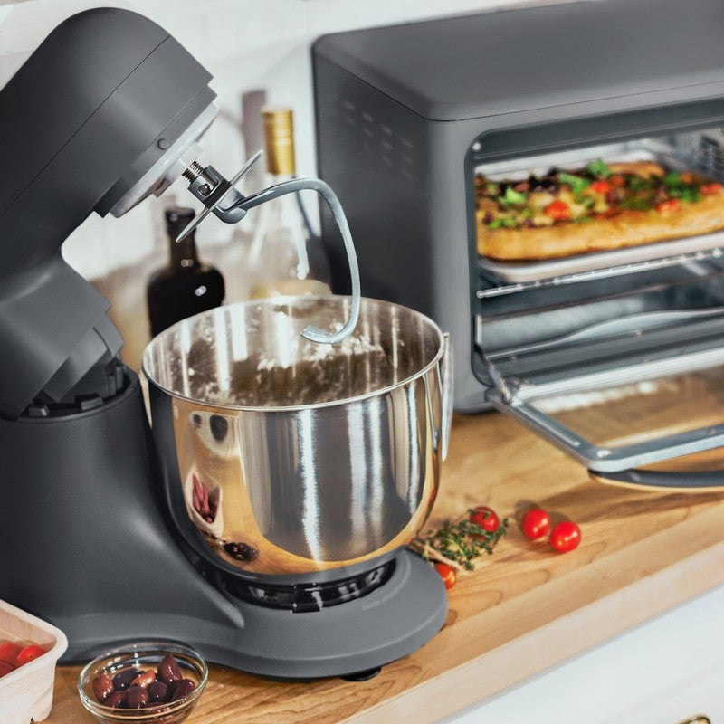 Beautiful 5.3 QT Stand Mixer w/ Flat Beater, Dough Hook by Drew Barrymore Gray4