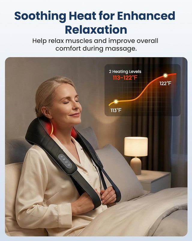 Cordless 4D Neck Shoulder Massager w/ Heat Deep Tissue Pain Relief3