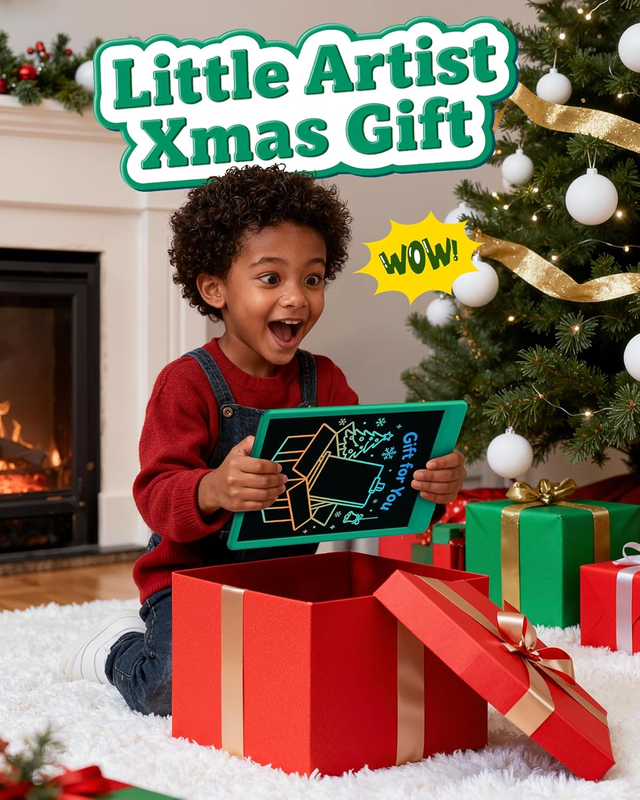 10 Inch LCD Writing Tablet Kids Drawing Doodle Board Dark Green7