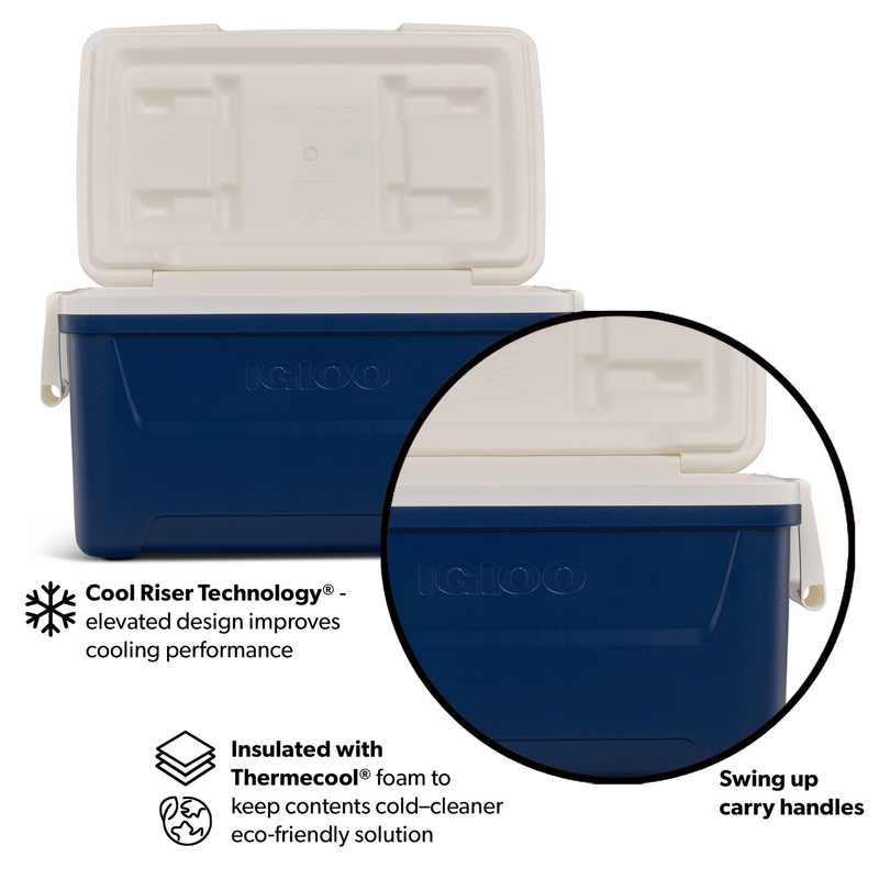 48 QT Laguna Hard Sided Ice Chest Cooler, Navy4