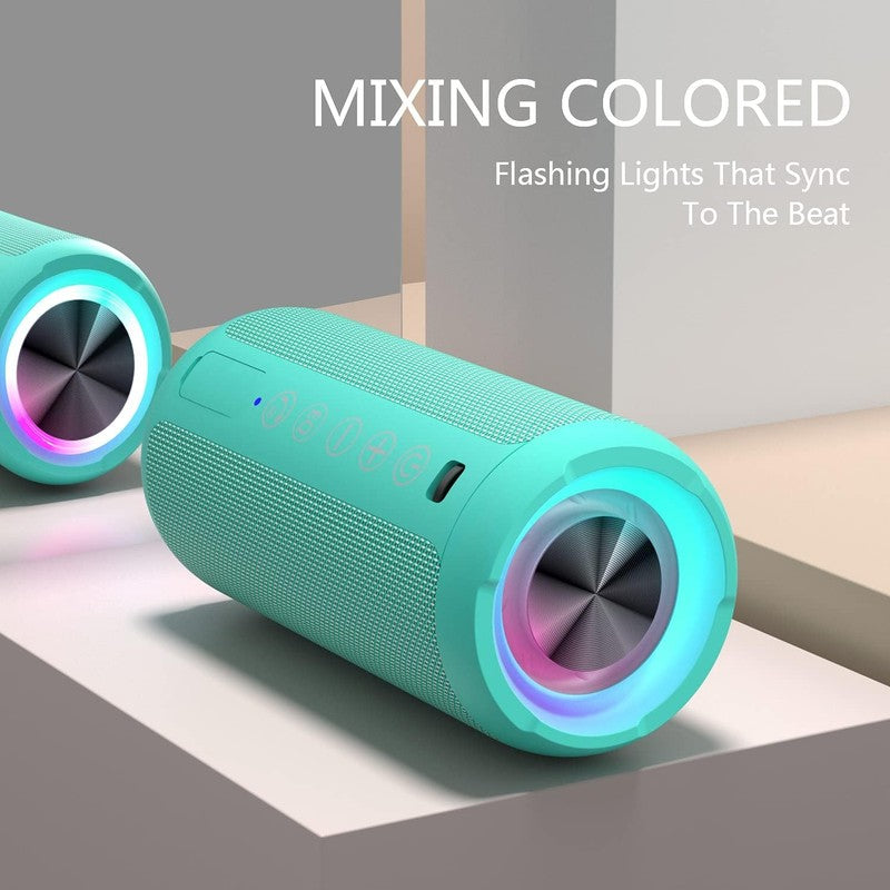Portable Bluetooth Speaker 24W, IPX7, Deep Bass, RGB Lights, Dual Pairing1