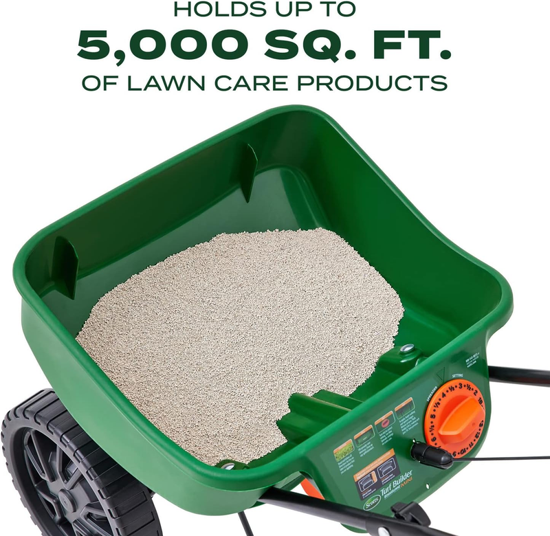 Turf Builder Edgeguard Mini Broadcast Spreader for Seed, Weed and Feed, Fertiliz4