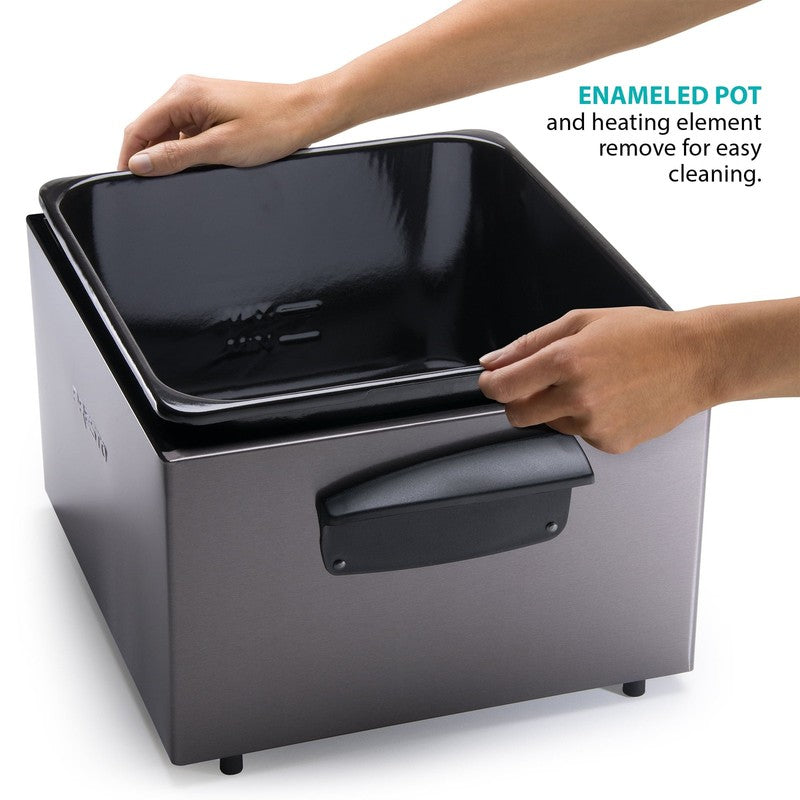 5 Qt Dual Basket Pro Fry Immersion Element Black Deep Fryer 054898