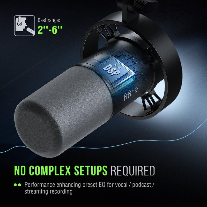 Dynamic Podcast Microphone XLR/USB with Mute Headphone & Volume Control5