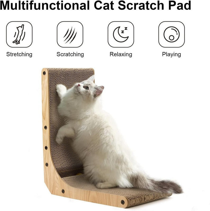 Cat Scratcher, 18.7 Inch L Shape Cat Scratch Pad Wall Mounted, Cat Scratching Ca1