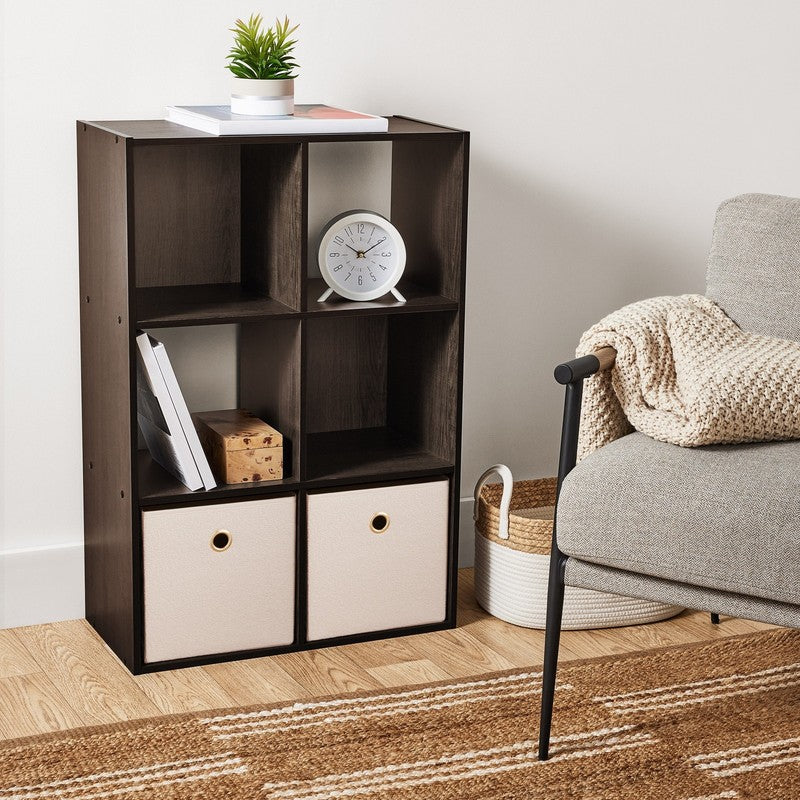 6 Cube Storage Organizer, Espresso1