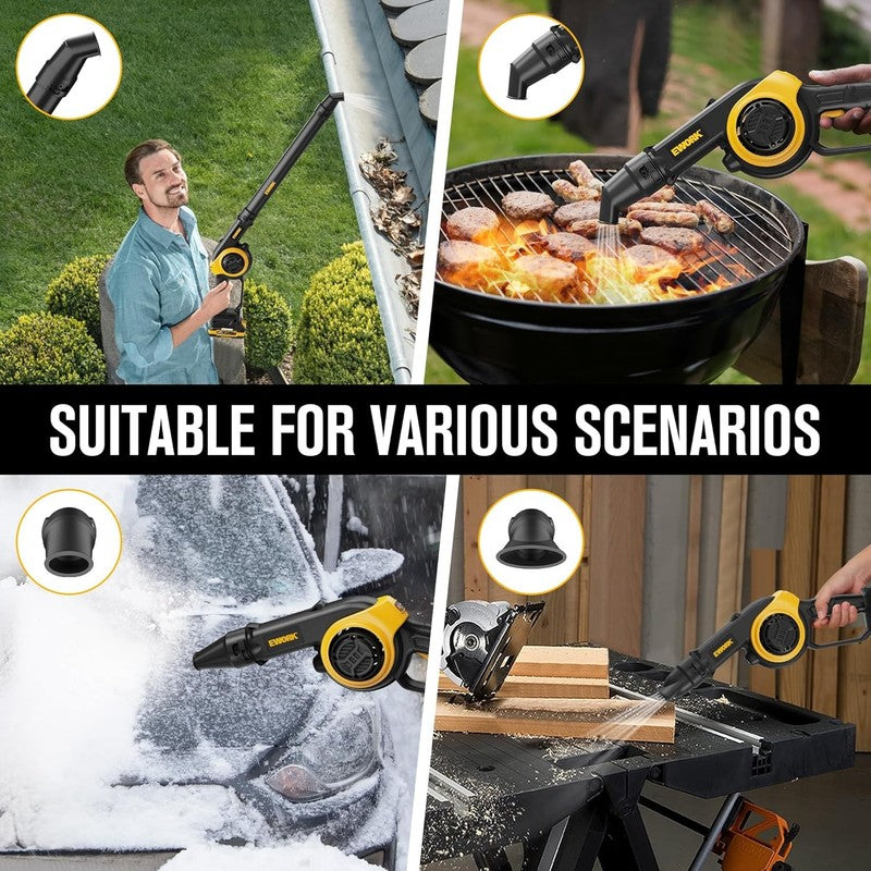 Leaf Blower Cordless 20V 200MPH w/ Battery, Charger, 3 Speed Lightweight5