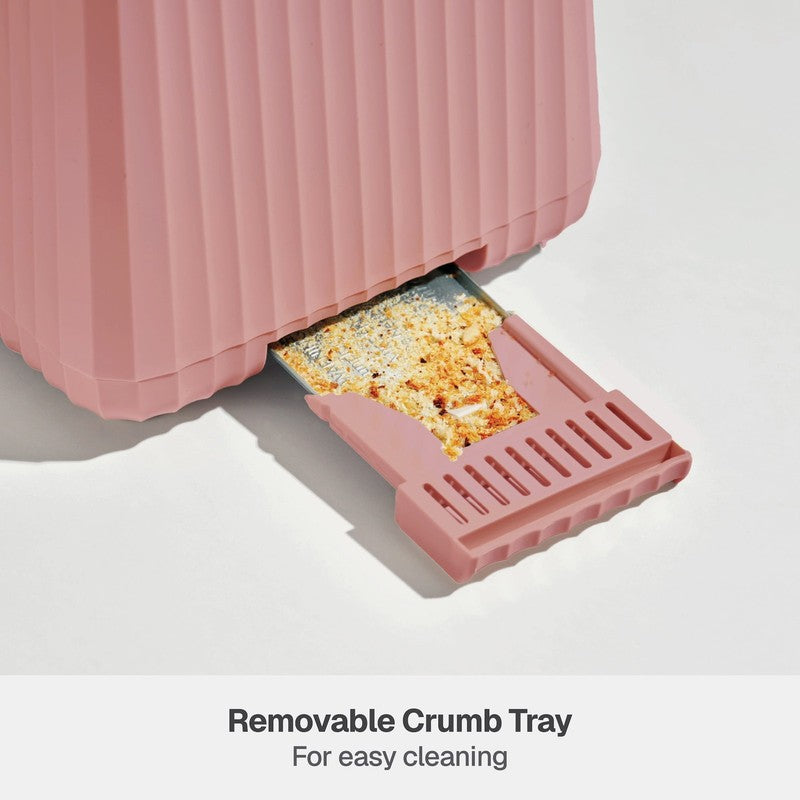 2-Slice Toaster, Extra-Wide Slots with Removable Crumb Tray, Faded Rose5
