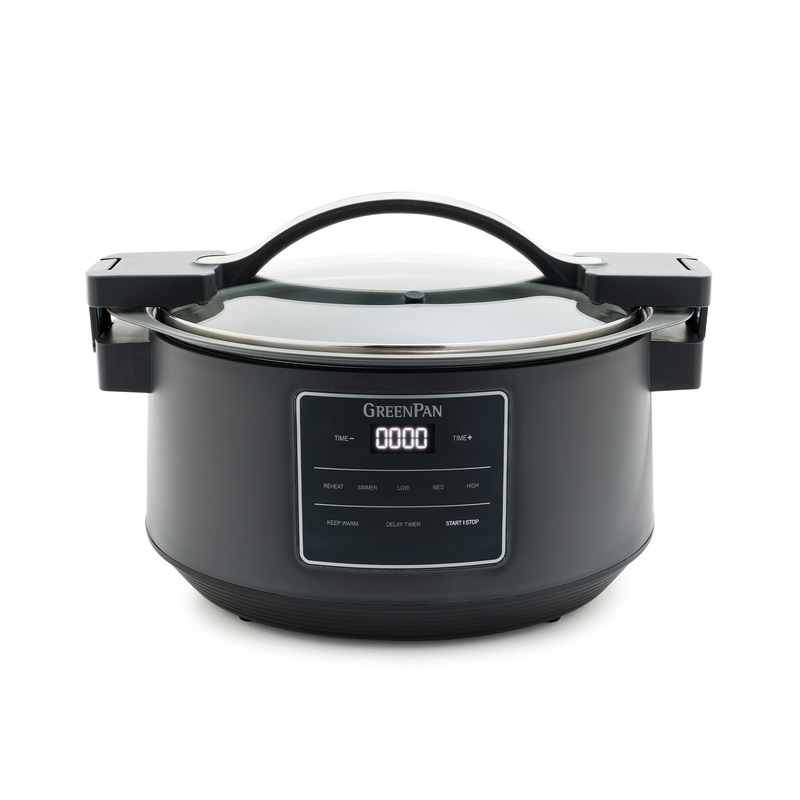8 Quart Locking Lid Slow Cooker, Healthy Ceramic Nonstick, Graphite7