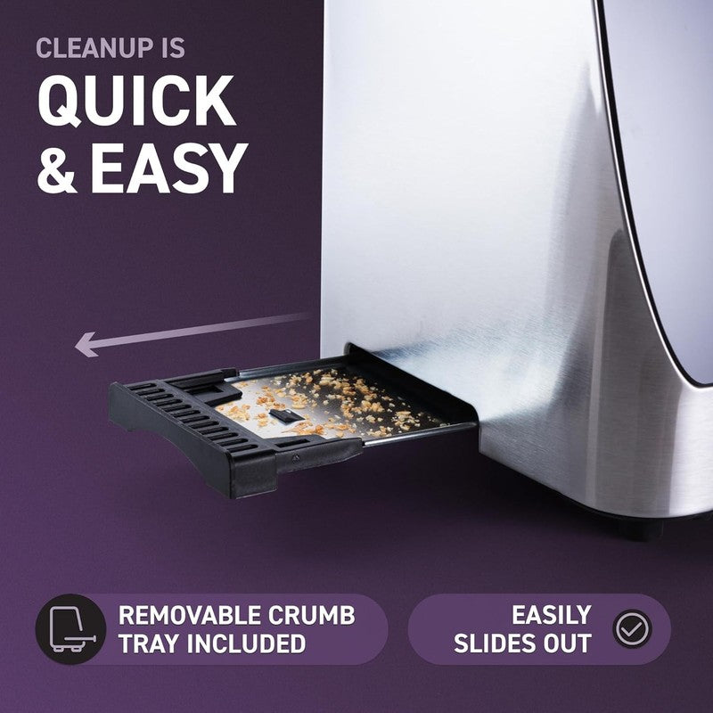 Inspirex Smart Touch Screen Toaster 2 Slice 8 Modes Stainless Steel5
