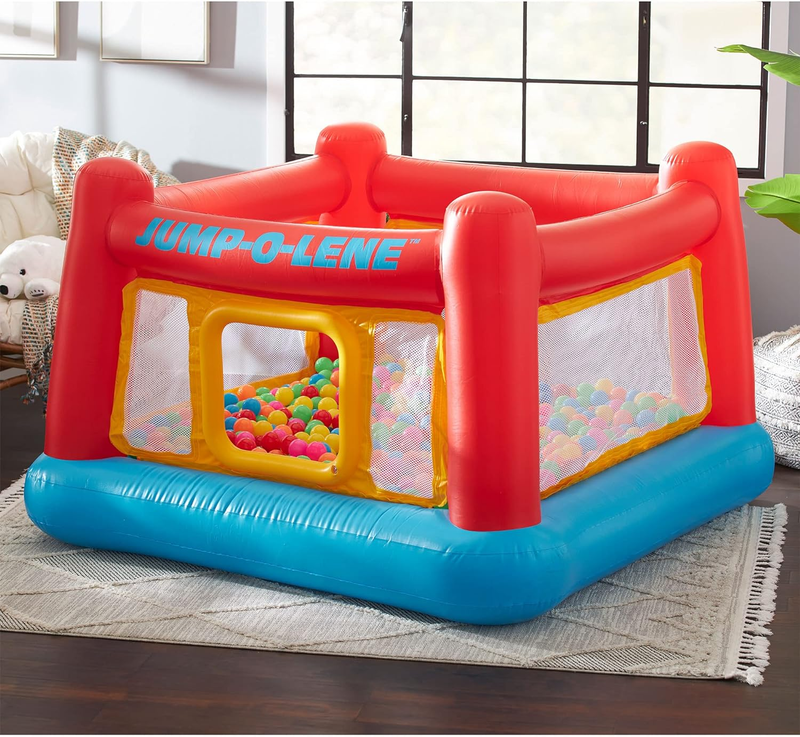 Inflatable Jump O Lene Trampoline Bounce House w/ Crawl Door Net Ages 3 66