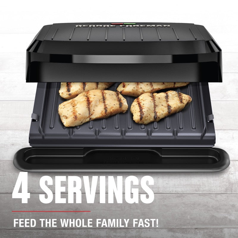 4 Serving Non Stick Removable Dishwasher Safe Plates Grill & Panini Maker9