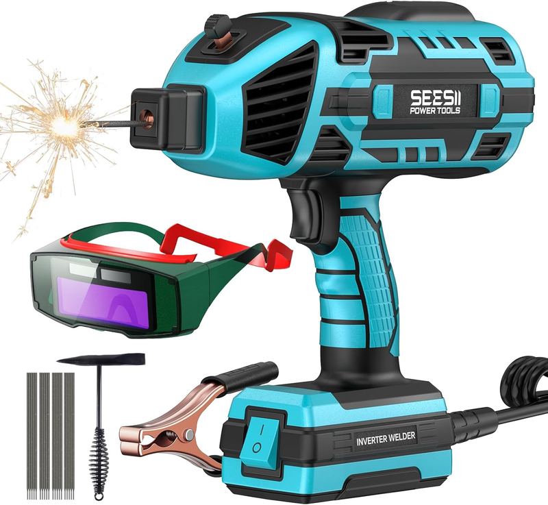 Portable Welder Handheld, 110V 120A Portable Welding Machine with Goggles & Chip9