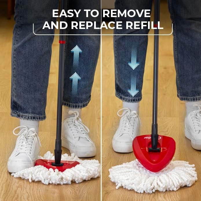 Revolutionary Easywring Microfiber Spin Mop & Bucket with 3 Extra Refills4