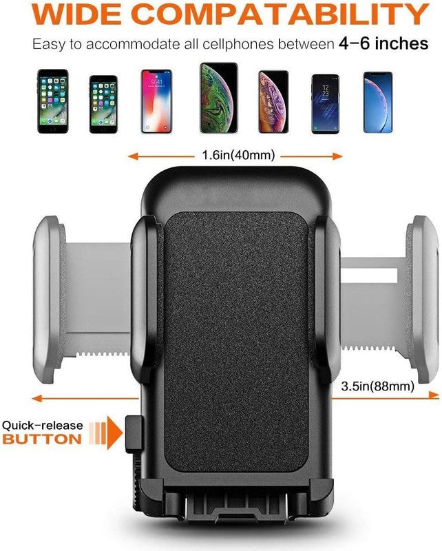 360° Adjustable Car Phone Mount with One Touch Clamp   Universal Fit4