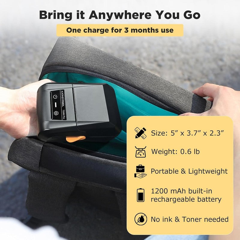 T50M Pro Bluetooth Label Maker Machine with Tape, Wide Waterproof Label, Versati7