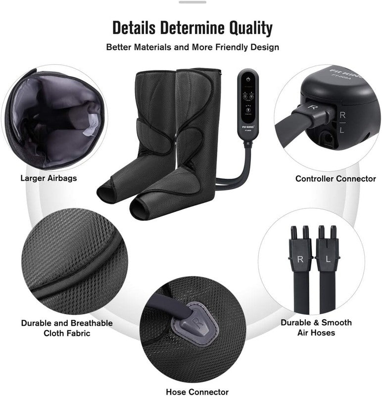 Air Compression Leg & Foot Massager for Pain, Swelling & Circulation6