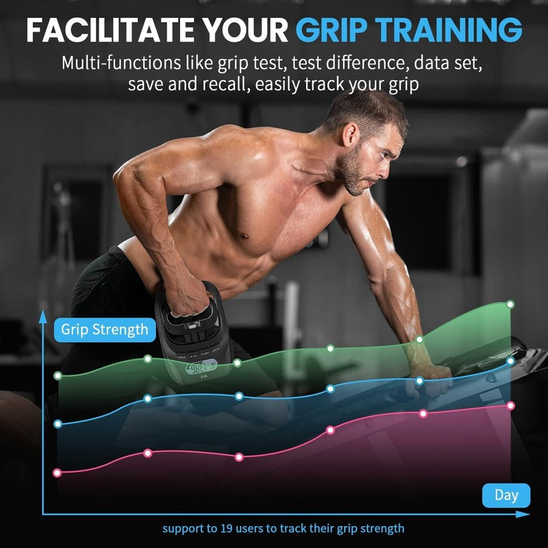 396Lbs Digital Hand Grip Strength Tester, LCD Dynamometer, Adjustable1