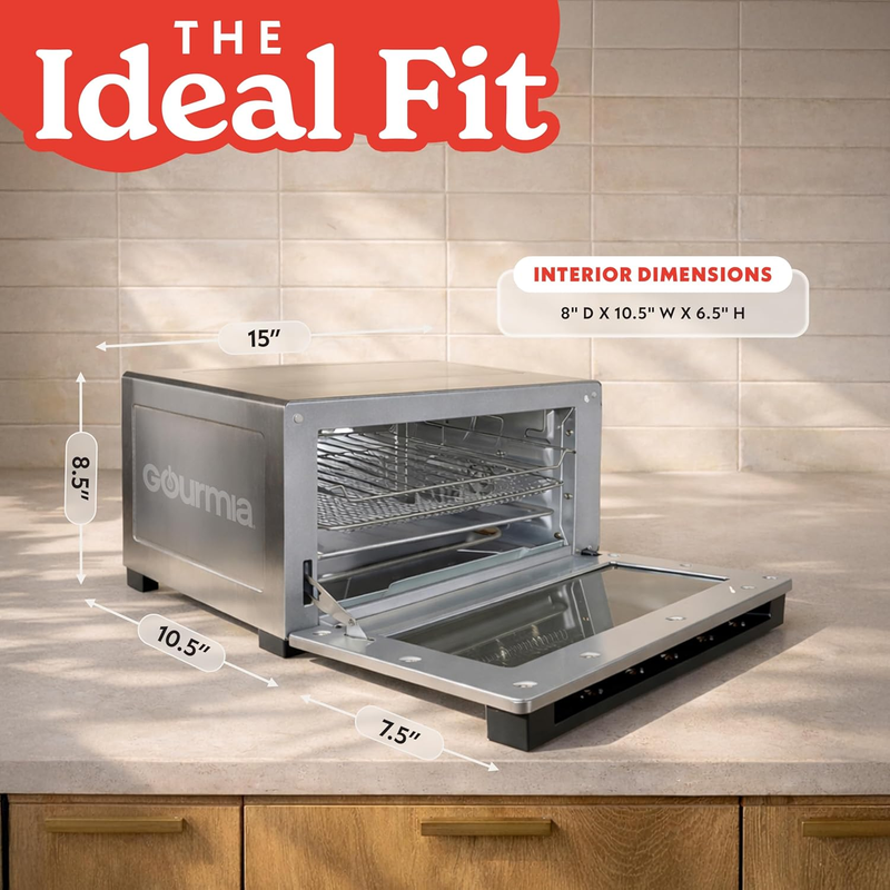 Digital Air Fryer Toaster Oven 4 Slice Convection 12 Presets Bake Roast Broil8