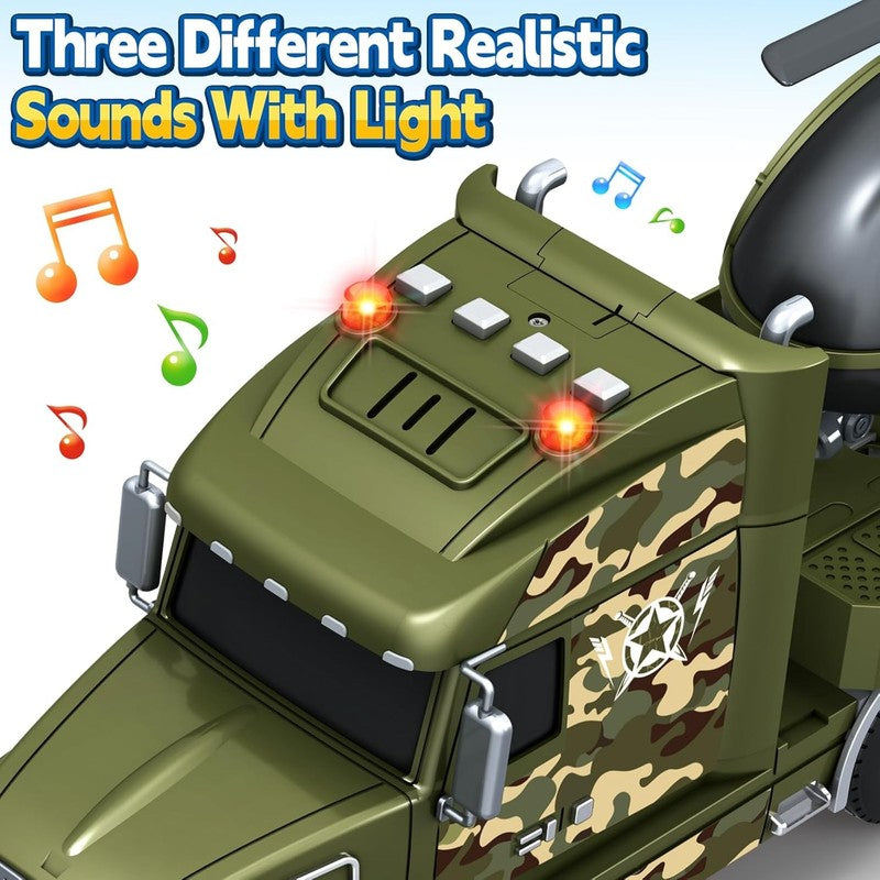 Army Truck Boy Toys, 3 4 5 6 Vehicle Car Toy Brithday Gifts, 3 in 1 Extra Large2