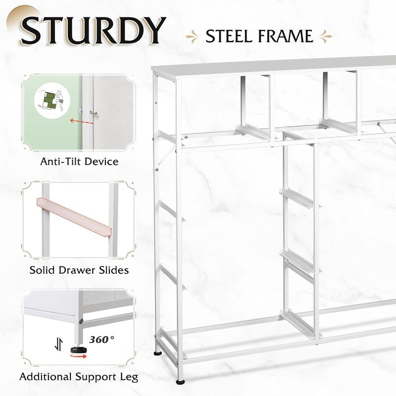 9 Drawer Dresser, Fabric Storage Tower for Bedroom, Hallway, Closet, Tall Chest 4