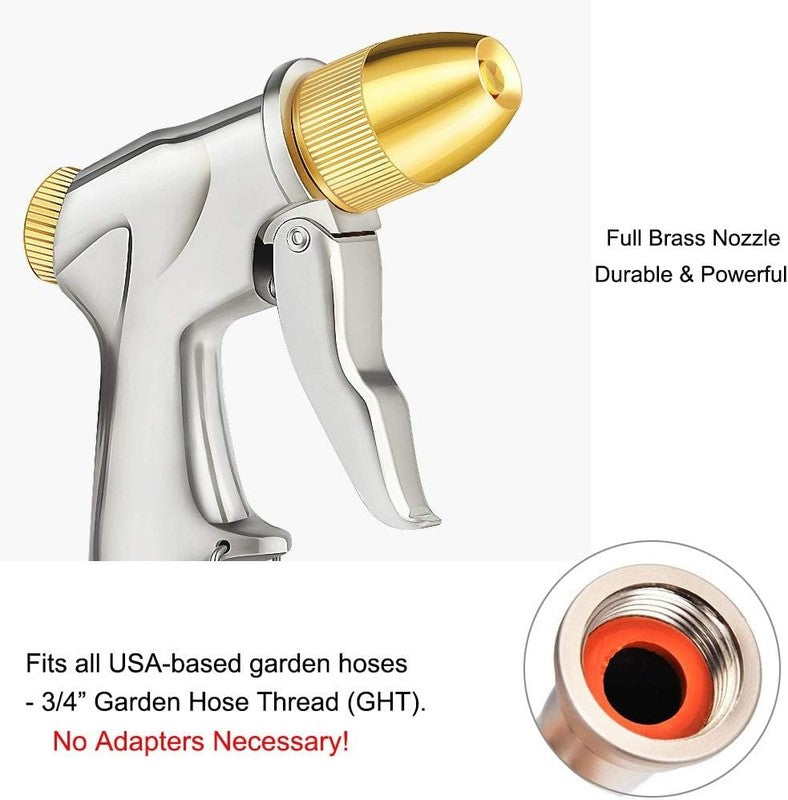 Metal Garden Hose Nozzle 4 Mode High Pressure Sprayer for Plants & Car6