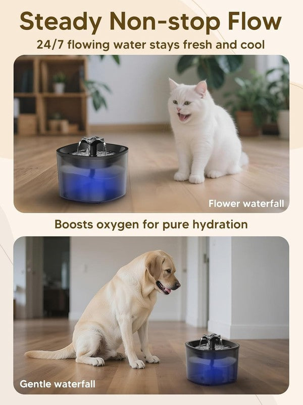 Automatic Cat Feeder and Water Fountain, 4L Pet Food Dispenser with 2L Filter1