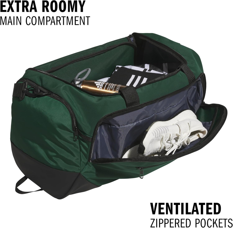 Adidas Defender 5 Duffel Bag for Sports, Gym and Travel, Team Dark Green, OSFA1